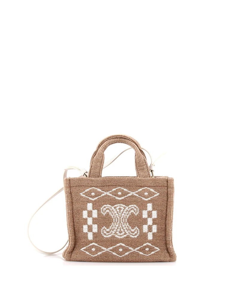Pre-Owned Celine Small Cabas Thais Tote Printed Canvas