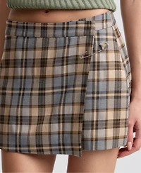 Avec Les Filles Women's Plaid Mini Skort