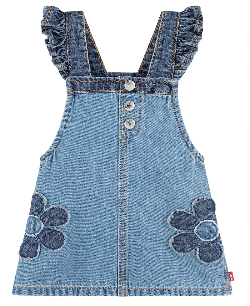 Levi's Girls' Toddler 2T-5T Flower Sleeveless Coverall