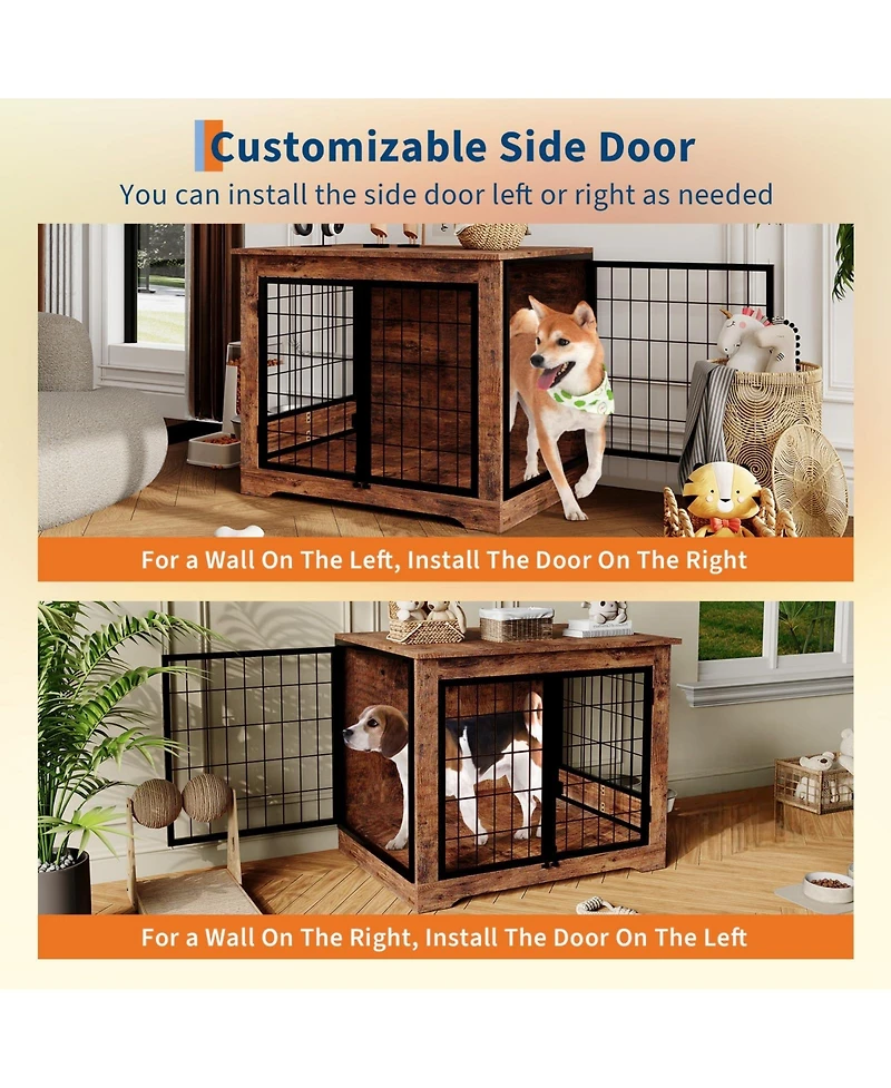 Gaomon Heavy Duty Wooden Dog Crate Furniture