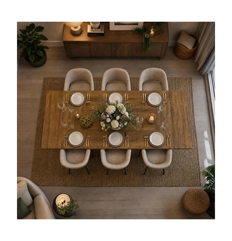 gaomon Modern 71-Inch Kitchen Dining Table for 6-8 People Family Use, for Kitchen, Office