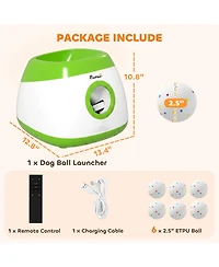 PawHut Automatic Dog Ball Launcher, Thrower, 26-79 Ft Disce