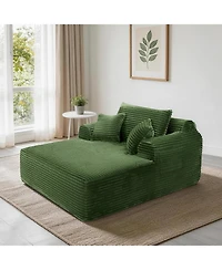 homfan Corduroy Sofa Bed - Boneless Lounge Chair with Deep Seat, 500LBS Capacity, No Assembly for Living Room or Bedroom