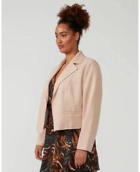 Estelle Women's Rosabella Faux Suede Notch Lapel Jacket