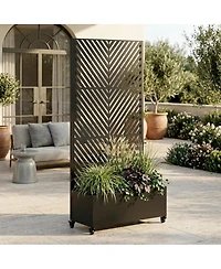 Streamdale Furniture Metal Raised Garden Bed with Trellis