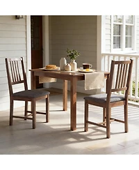 Clihome Modern Dining Chairs Set of 2 - Rubberwood Kitchen Chairs with Padded Seat