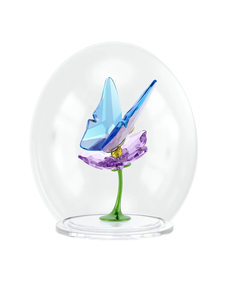 Swarovski Idyllia Glass Ball Butterfly and Flower Crystal Figurine