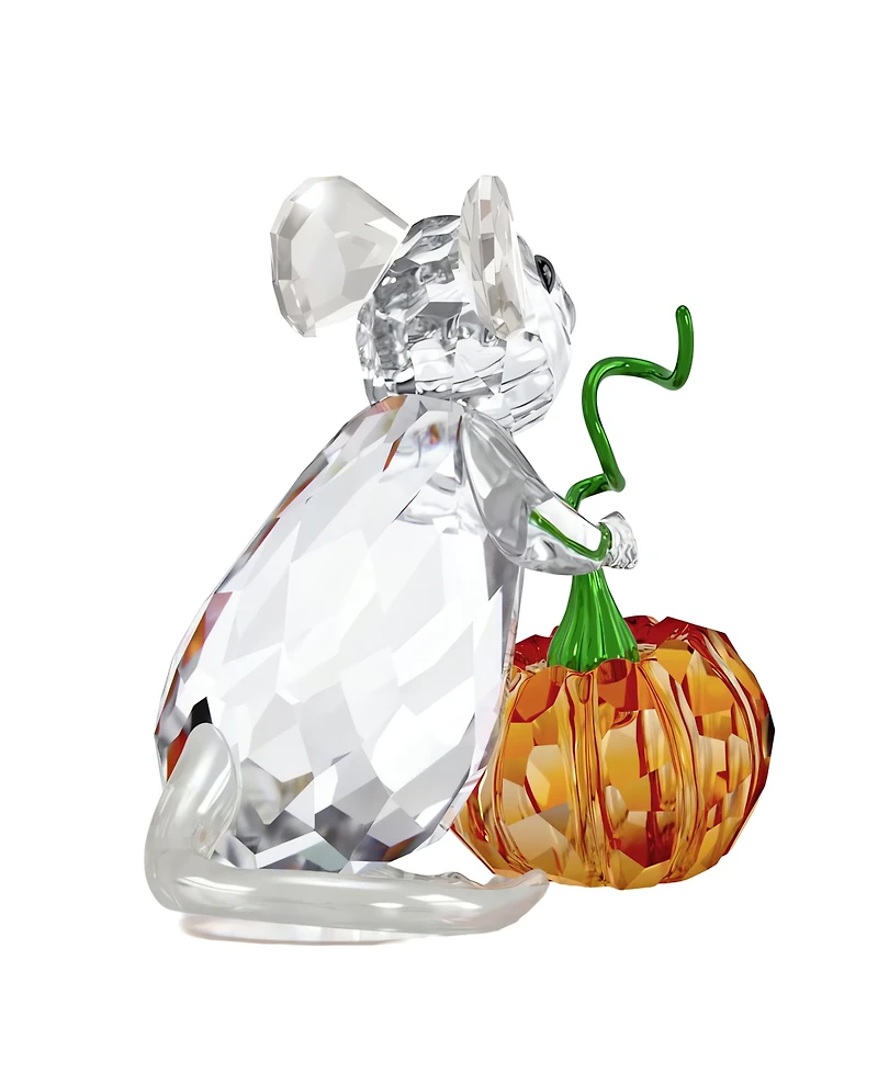 Swarovski Idyllia Mouse and Pumpkin Crystal Figurine