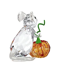 Swarovski Idyllia Mouse and Pumpkin Crystal Figurine