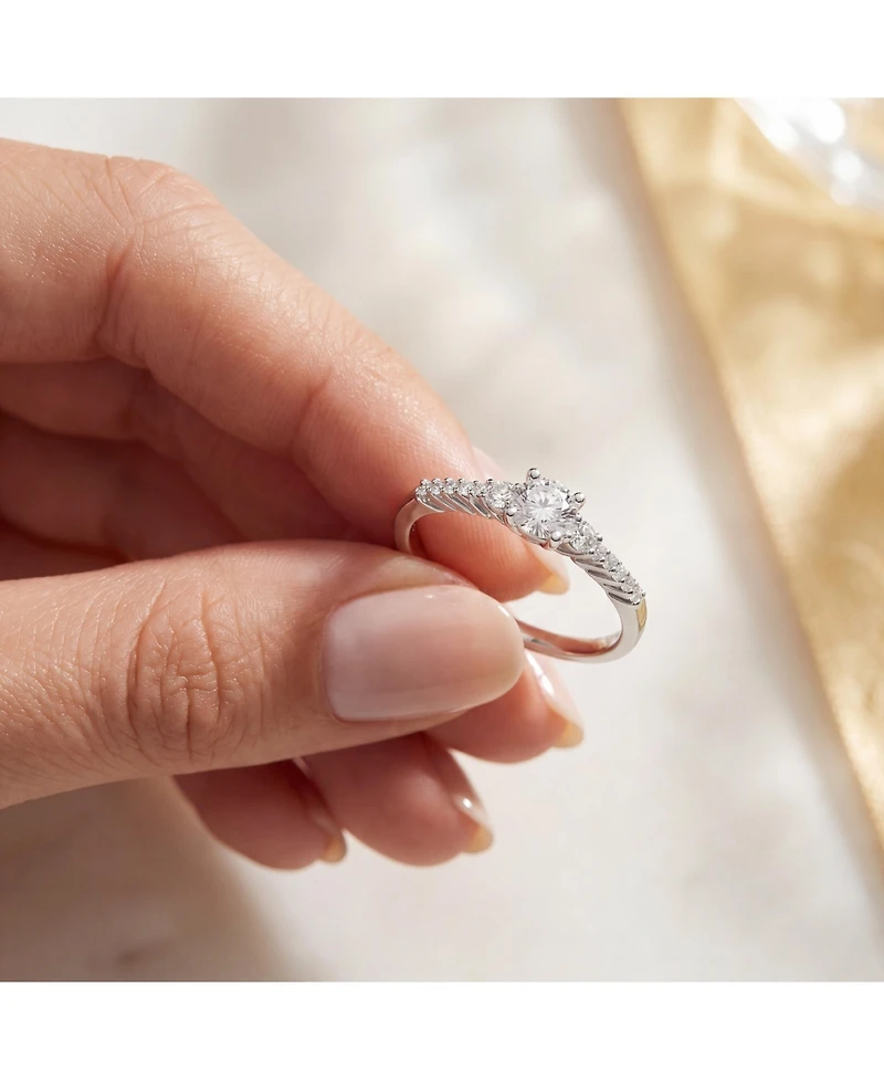 Sterling Silver Cubic Zirconia Statement Ring