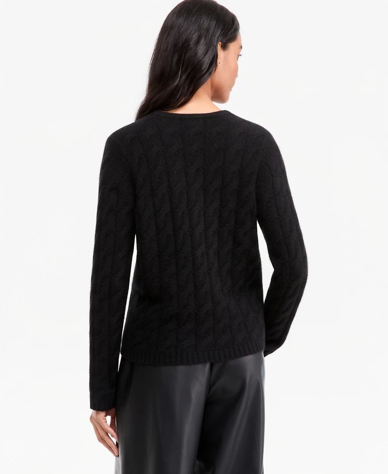 Charter Club Women's 100% Cashmere Cable-Knit V-Neck Cardigan, Macy's Exclusive