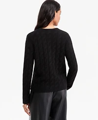 Charter Club Women's 100% Cashmere Cable-Knit V-Neck Cardigan, Macy's Exclusive