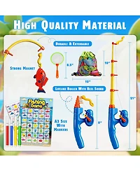 Gnuadz 40 Fishes Fishing Game Set Water Table Bath Toy Kids Gift