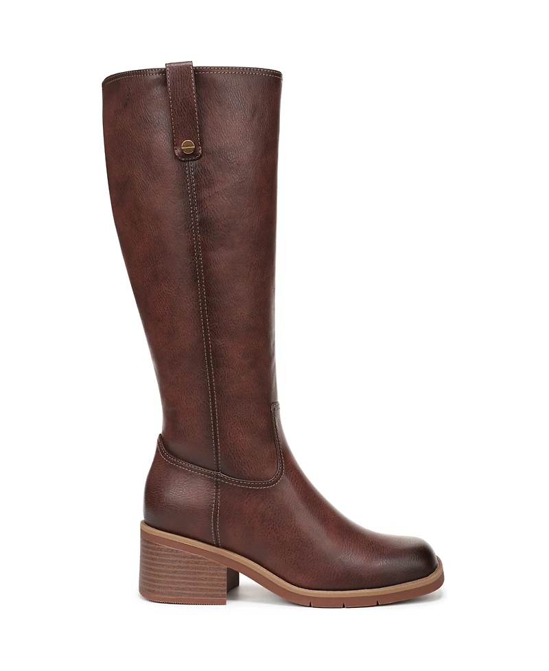 Dr. Scholl's Women's Joplin Square Toe Block Heel Riding Tall Boots