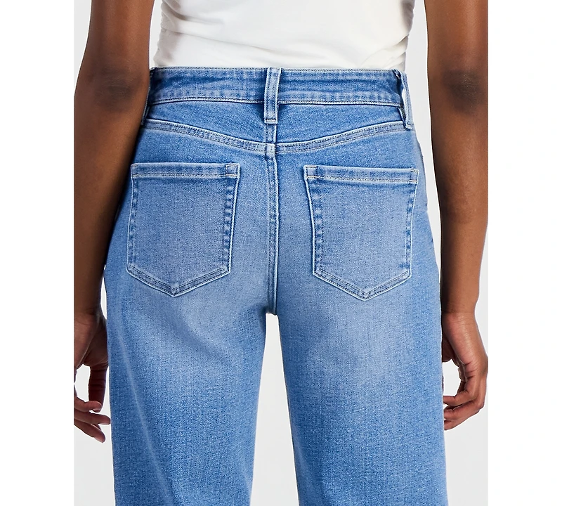 I.n.c. International Concepts Petite High-Waisted Wide-Leg Relaxed-Fit Jeans, 29" Inseam, Macy's Exclusive
