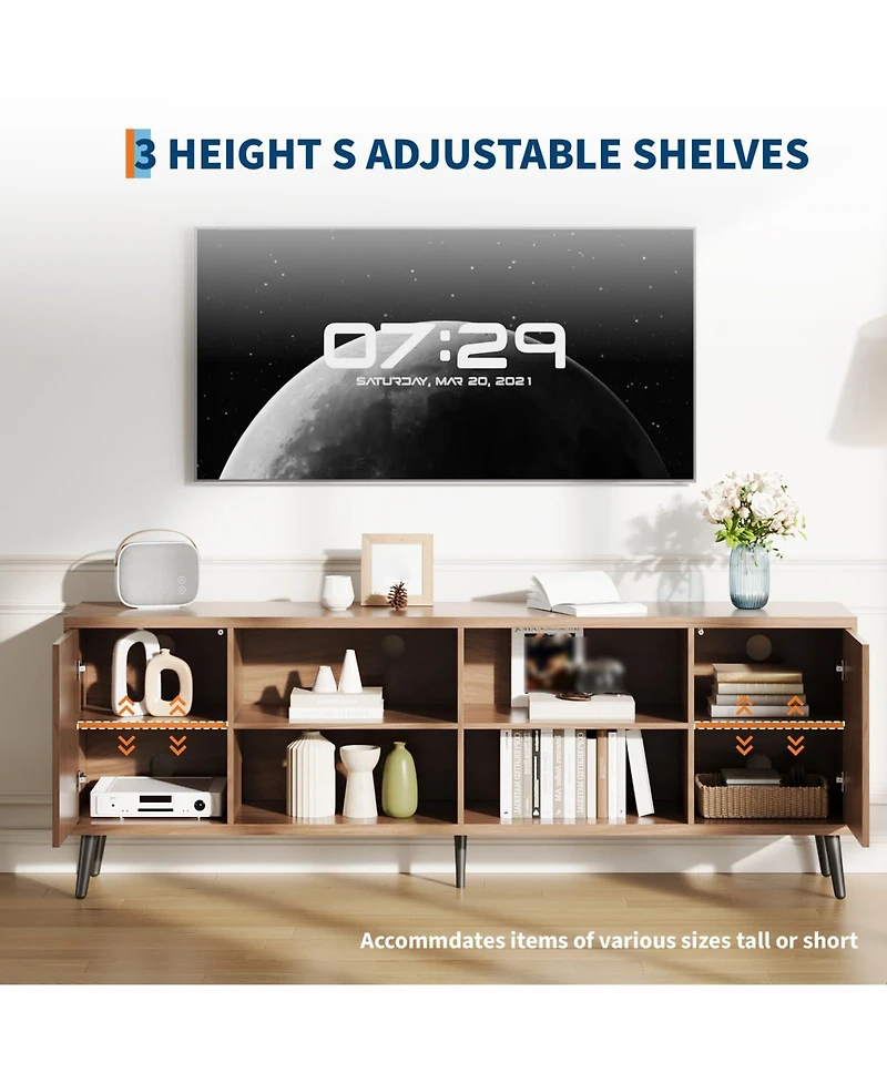 gaomon Mid-Century Modern Tv Stand for Tvs Up to 75"