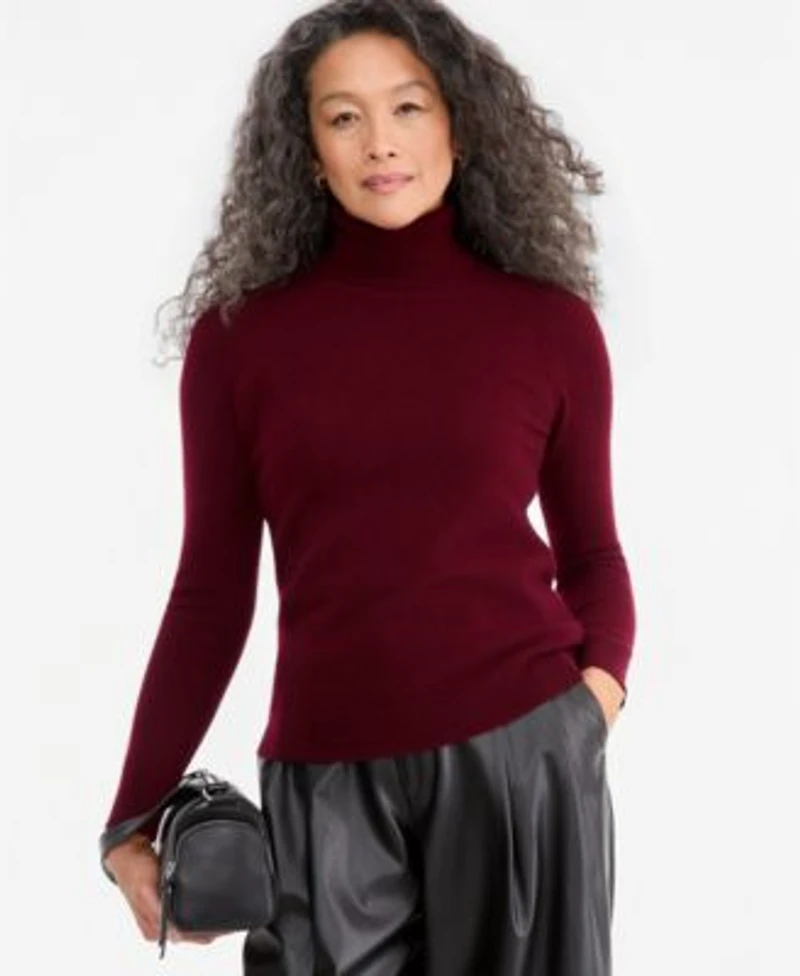 Charter Club Womens 100 Cashmere Turtleneck Sweater Pxs Xxl Macys Exclusive