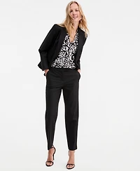 Kasper Petite One-Button Notched Collar Blazer