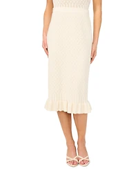 CeCe Women's Pointelle Pencil Skirt