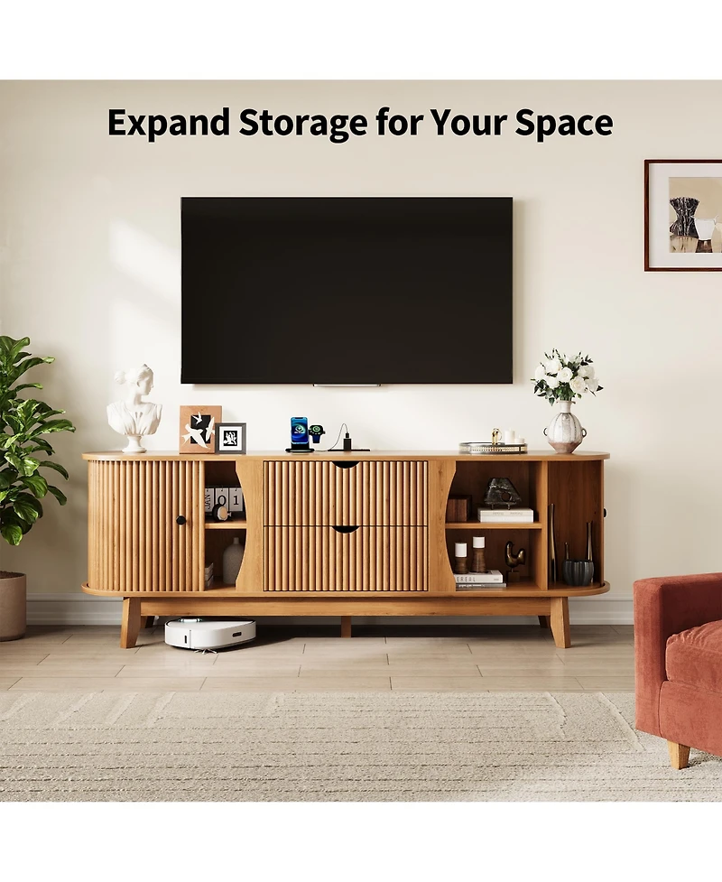 homfan 63" Tv Stand for TVs Up to 70"