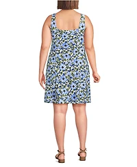 Lands' End Plus Silky Knit Mini Shift Dress