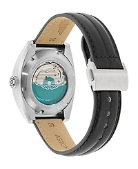 Aston Martin F1 Men's Automatic Leather Strap Watch 41mm
