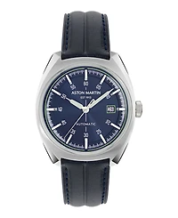 Aston Martin F1 Men's Automatic Blue Leather Strap Watch 41mm