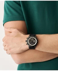 Aston Martin F1 Men's Quartz Gunmetal Silicone Strap Watch 44mm