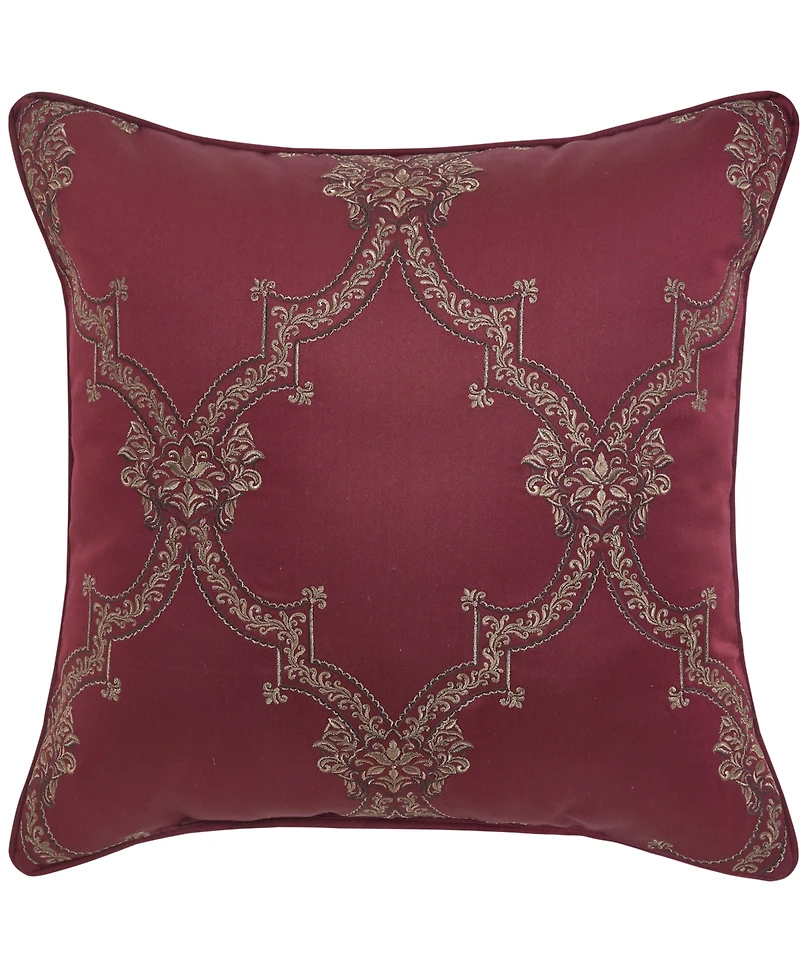 J Queen New York Phyllis Square Embellished Decorative Pillow, 20" x 20"