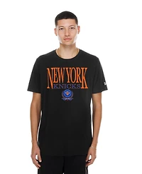 New Era Men's Black York Knicks Wordmark T-Shirt