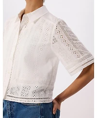 Whistles Women's Broderie Cotton Shirt