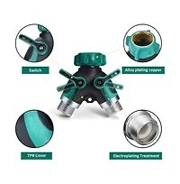 Hose Splitter 2 Way Faucet Splitter with Shut off Valve