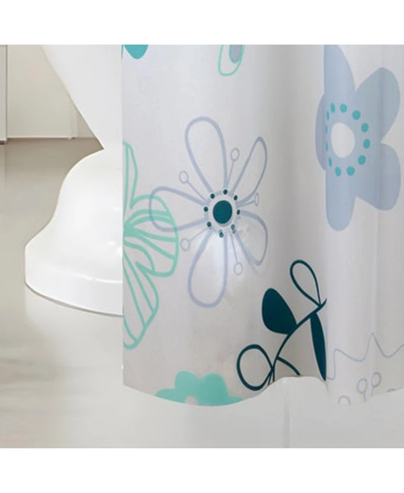 Rt Designers Collection 90GSM Peva Glit Printed Romy Shower Curtain 70" x 72"