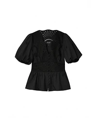 Whistles Women's Cotton V-Neck Blouse