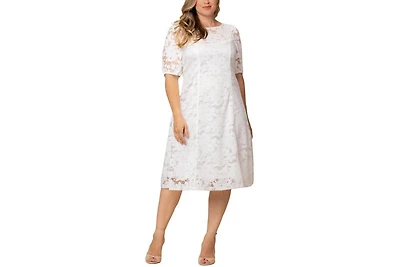 Kiyonna Plus Emma Lace Shift Dress