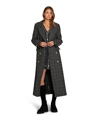 Belle & Bloom Women's Command Wool Blend Double Breast Maxi Coat
