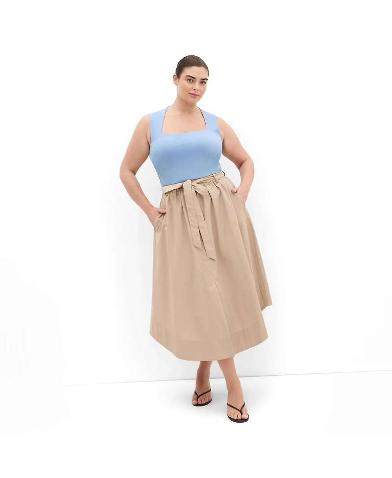 City Chic Women's Plus Ally Midi Skirt