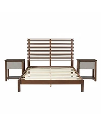 Streamdale Furniture Premium Solid Wood Queen Platform Bed Frame