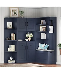 Streamdale Furniture Multifunctional 2-in-1 Hall Tree with Storage and 4 Hooks