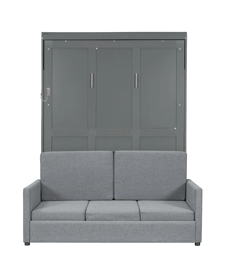Streamdale Furniture Full Size Murphy Bed Wall Bed with Cushion