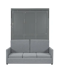 Streamdale Furniture Full Size Murphy Bed Wall Bed with Cushion
