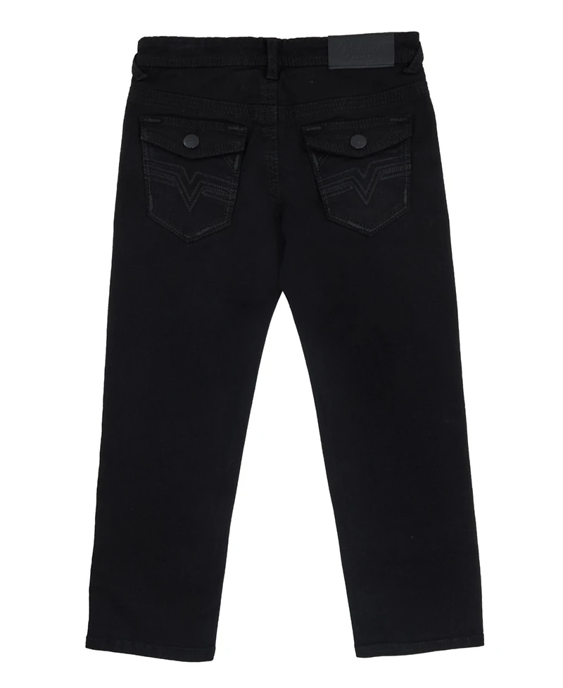 Cultura Big Boys 8-18 Slim Fit Saddle Stitch Flap Pocket Color Western Jeans