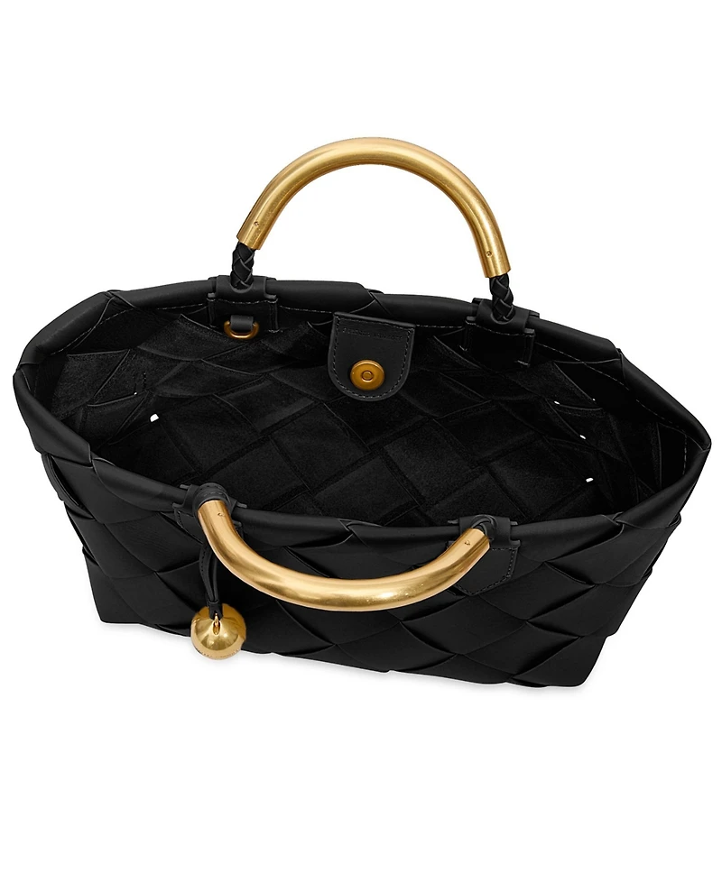 Rebecca Minkoff Frankie Woven Medium Leather Tote Handbag