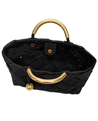 Rebecca Minkoff Frankie Woven Medium Leather Tote Handbag