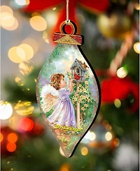 Designocracy Angels Are Near Holiday Ornament