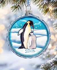 G.DeBrekht Penguin Pals Cut Ball Holiday Ornament