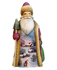 G.DeBrekht Woodcarved First Light Santa Figurine