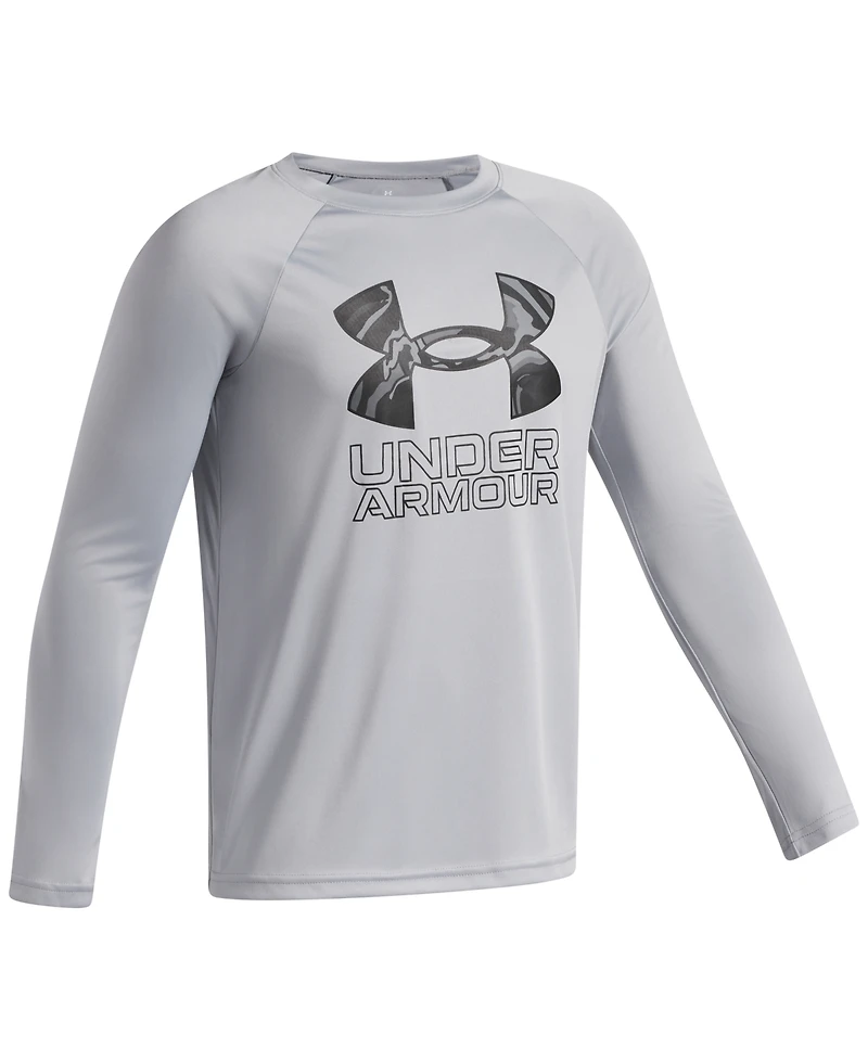 Under Armour Big Boys Tech Hybrid Print Fill Long Sleeves T-shirt