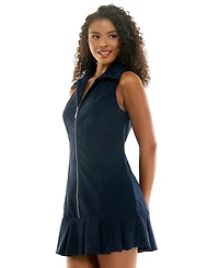 Seni & Cade Juniors' Sleeveless Collared Corduroy Dress