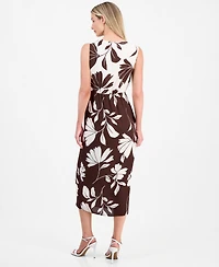 Anne Klein Women's Printed Sleeveless Midi Dress